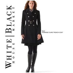 🆕🥀Black Goth Military Retro Style Trench Coat
